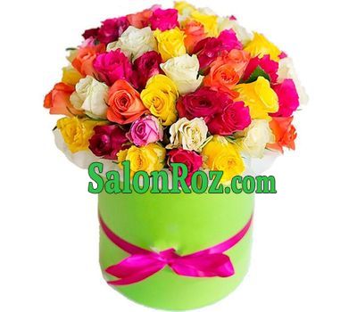 Large box of multi-colored roses Large box of multi-colored roses