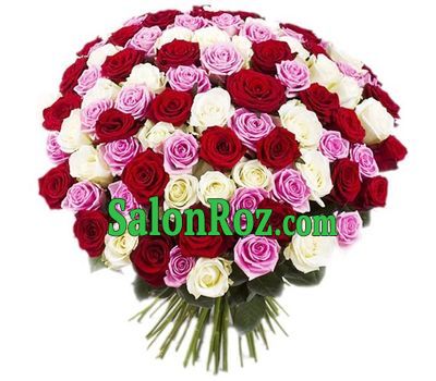 Bouquet of 101 multi-colored roses Bouquet of 101 multi-colored roses