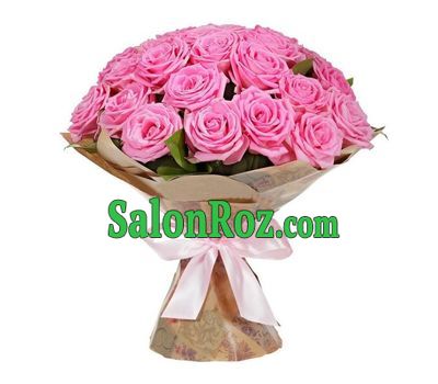 Delicate bouquet of 29 pink roses Delicate bouquet of 29 pink roses