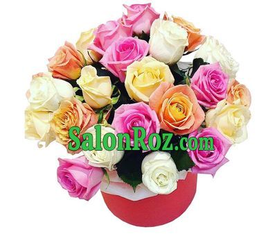 Festive box of roses Festive box of roses