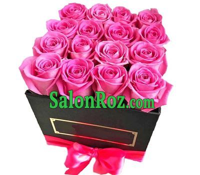 Pink roses in a square box Pink roses in a square box