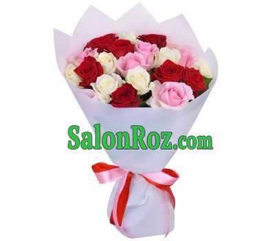 Bouquet of 19 multi-colored roses Bouquet of 19 multi-colored roses