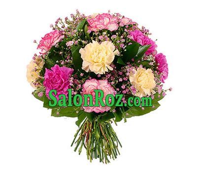 Bouquet of flowers from 11 different colored carnations Bouquet of flowers from 11 different colored carnations