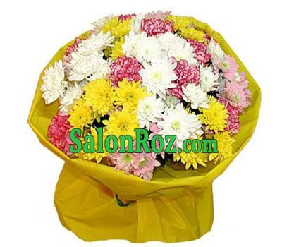 Bouquet of 9 chrysanthemums and 8 carnations Bouquet of 9 chrysanthemums and 8 carnations