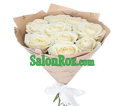 Bouquet of 9 white roses Bouquet of 9 white roses