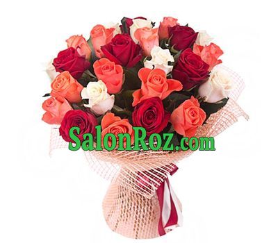 Bouquet of 25 multi-colored roses Bouquet of 25 multi-colored roses
