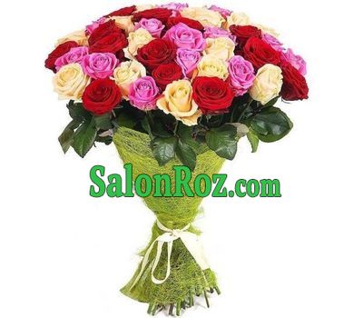 Bouquet of 35 multi-colored roses Bouquet of 35 multi-colored roses