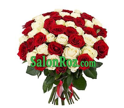 Bouquet of 43 red and white roses Bouquet of 43 red and white roses