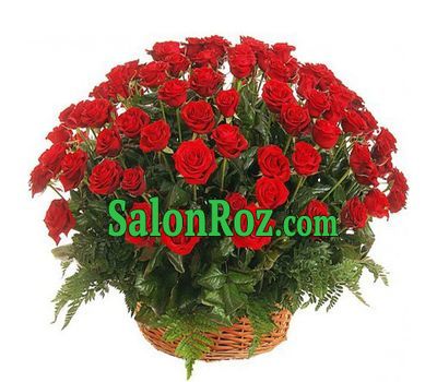 Basket of 75 red roses Basket of 75 red roses