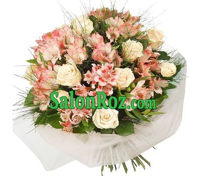 Bouquet of 9 roses and 10 alstroemerias Bouquet of 9 roses and 10 alstroemerias