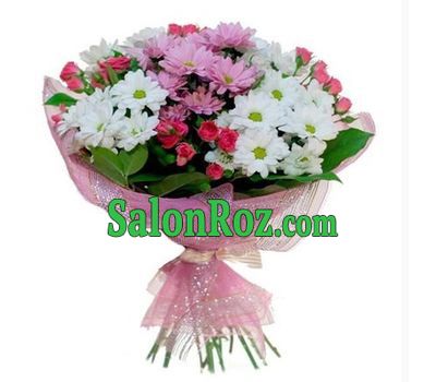 Bouquet of 5 roses and 4 chrysanthemums Bouquet of 5 roses and 4 chrysanthemums