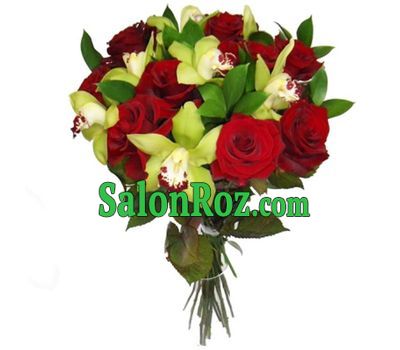Bouquet of 7 orchids and 10 roses Bouquet of 7 orchids and 10 roses